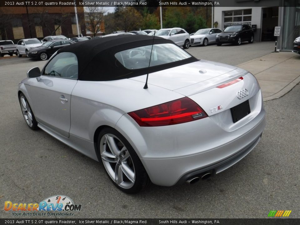 2013 Audi TT S 2.0T quattro Roadster Ice Silver Metaliic / Black/Magma Red Photo #19