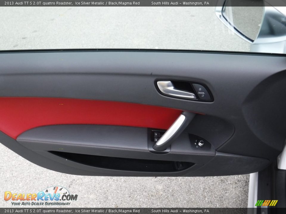 2013 Audi TT S 2.0T quattro Roadster Ice Silver Metaliic / Black/Magma Red Photo #21