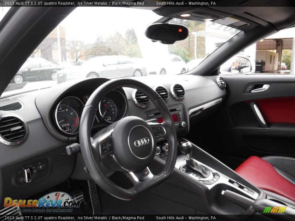 2013 Audi TT S 2.0T quattro Roadster Ice Silver Metaliic / Black/Magma Red Photo #22