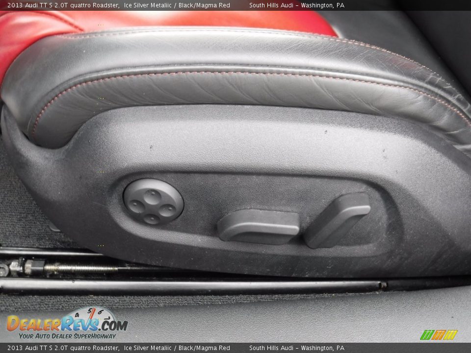 2013 Audi TT S 2.0T quattro Roadster Ice Silver Metaliic / Black/Magma Red Photo #25