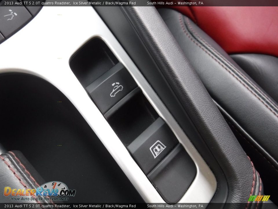 2013 Audi TT S 2.0T quattro Roadster Ice Silver Metaliic / Black/Magma Red Photo #32
