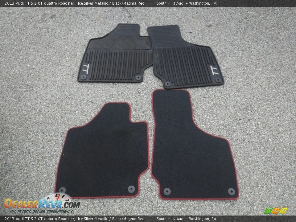 2013 Audi TT S 2.0T quattro Roadster Ice Silver Metaliic / Black/Magma Red Photo #35