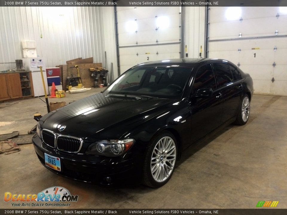 2008 BMW 7 Series 750Li Sedan Black Sapphire Metallic / Black Photo #1