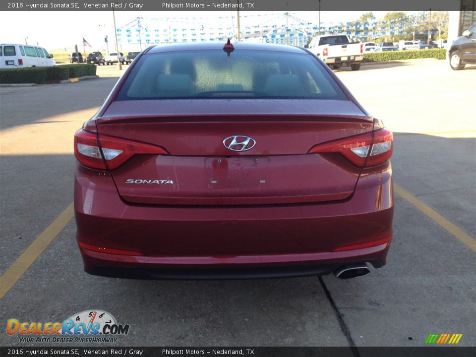 2016 Hyundai Sonata SE Venetian Red / Gray Photo #2