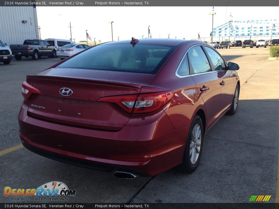 2016 Hyundai Sonata SE Venetian Red / Gray Photo #3