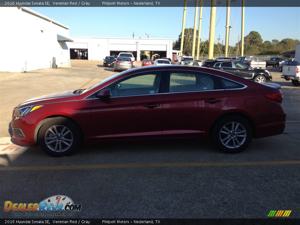 2016 Hyundai Sonata SE Venetian Red / Gray Photo #6