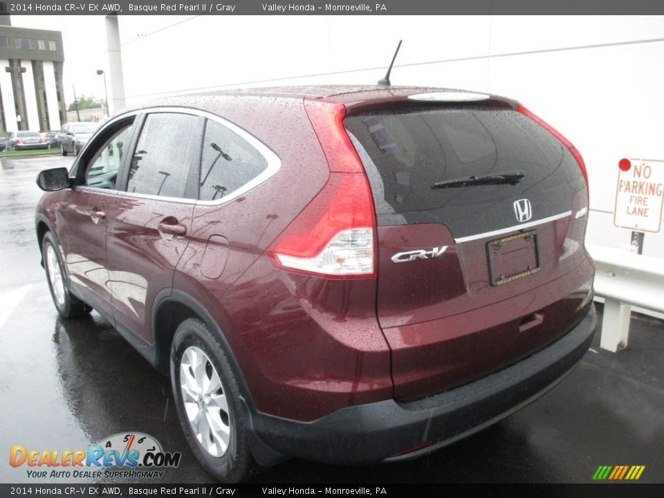2014 Honda CR-V EX AWD Basque Red Pearl II / Gray Photo #4