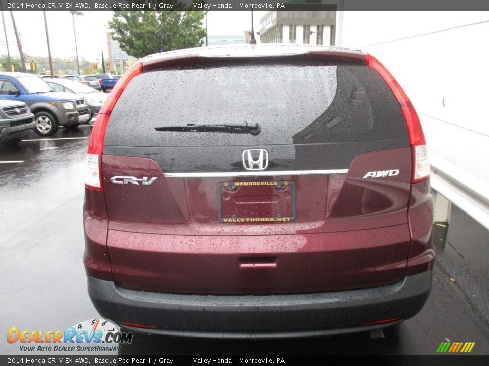 2014 Honda CR-V EX AWD Basque Red Pearl II / Gray Photo #5