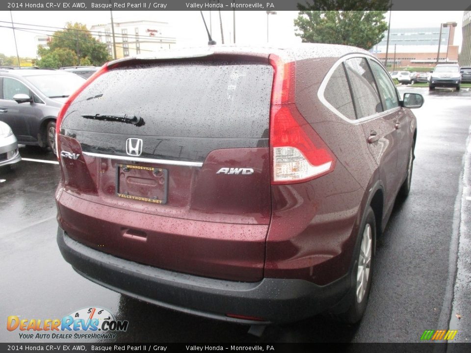 2014 Honda CR-V EX AWD Basque Red Pearl II / Gray Photo #6