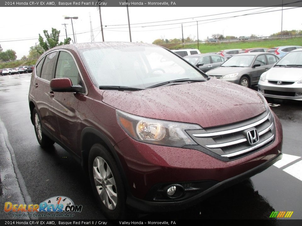 2014 Honda CR-V EX AWD Basque Red Pearl II / Gray Photo #7