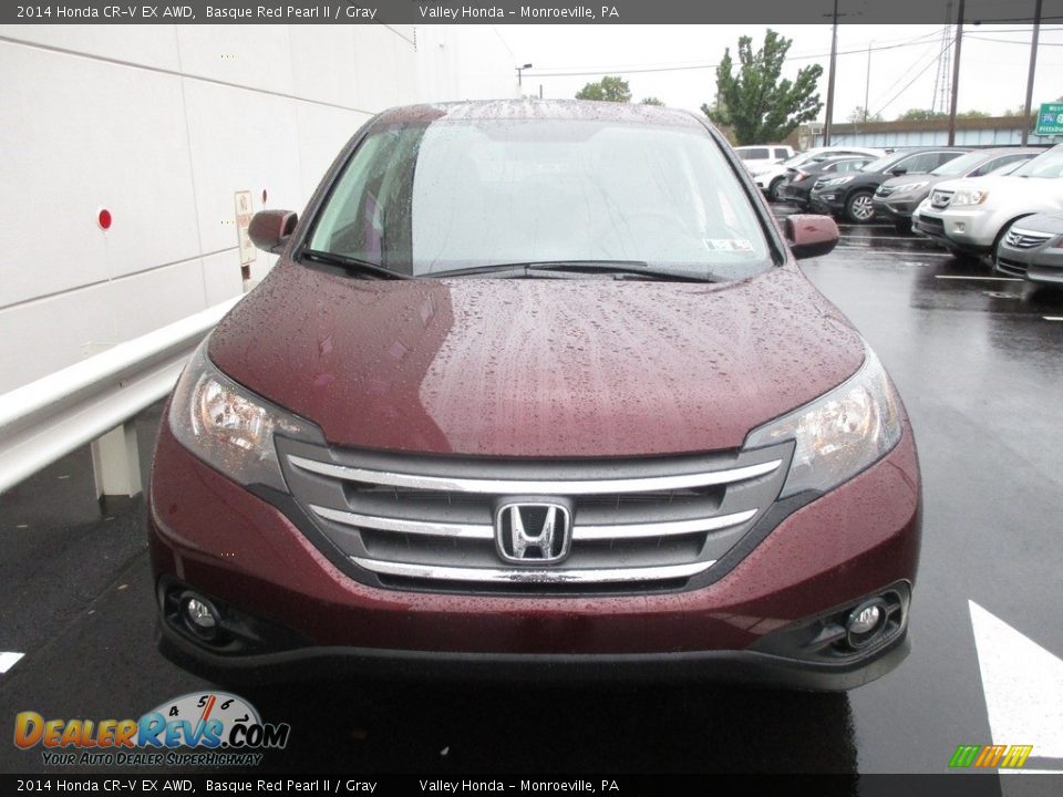 2014 Honda CR-V EX AWD Basque Red Pearl II / Gray Photo #8