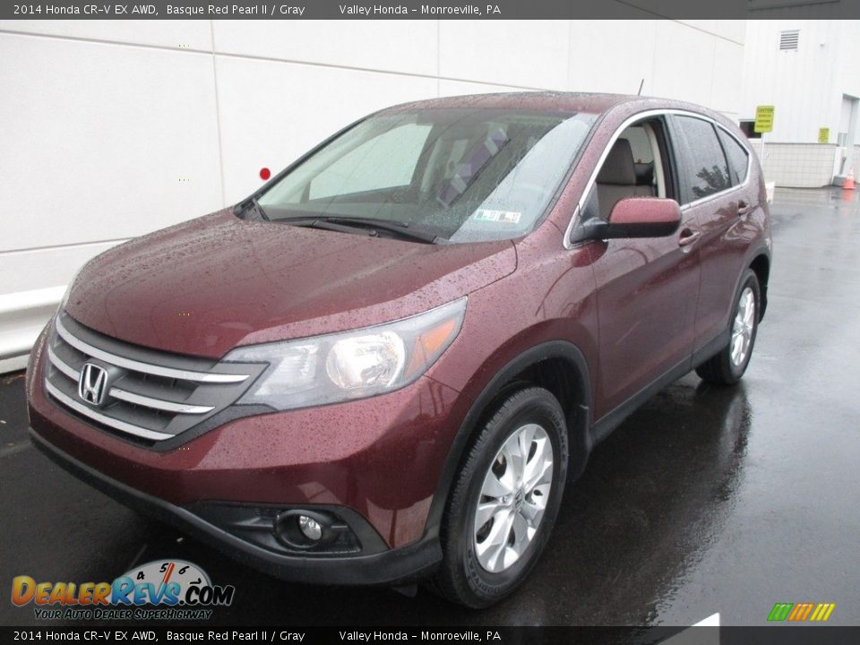 2014 Honda CR-V EX AWD Basque Red Pearl II / Gray Photo #9