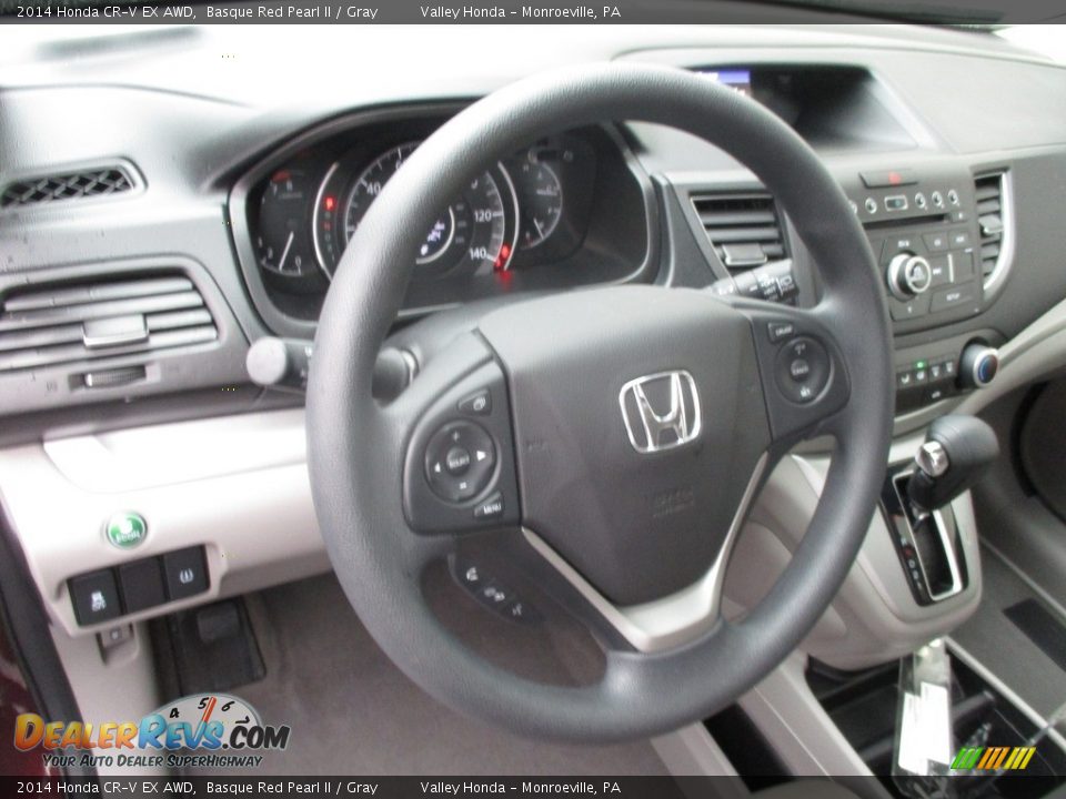 2014 Honda CR-V EX AWD Basque Red Pearl II / Gray Photo #12