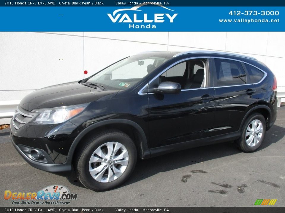 2013 Honda CR-V EX-L AWD Crystal Black Pearl / Black Photo #1