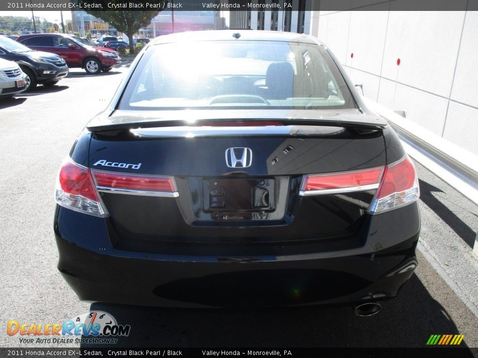 2011 Honda Accord EX-L Sedan Crystal Black Pearl / Black Photo #5