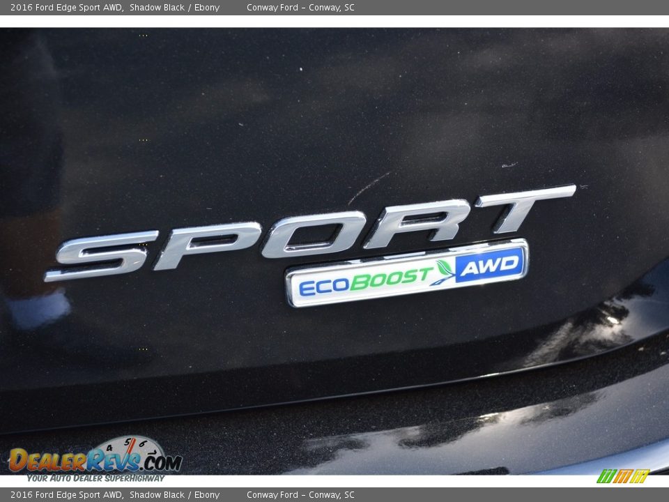 2016 Ford Edge Sport AWD Shadow Black / Ebony Photo #5