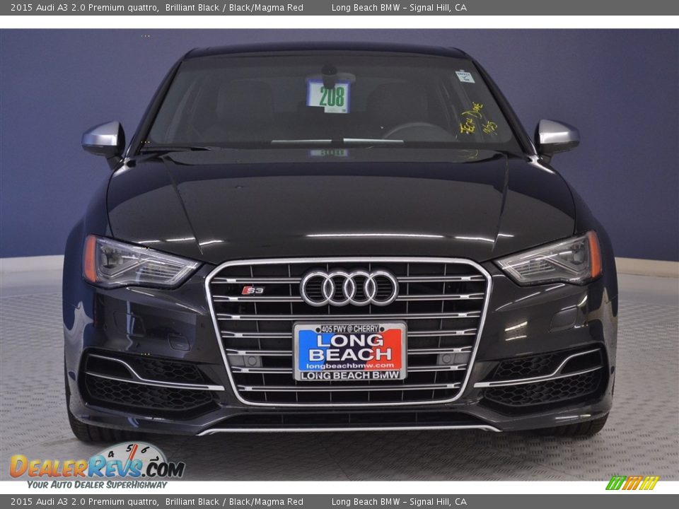 2015 Audi A3 2.0 Premium quattro Brilliant Black / Black/Magma Red Photo #2