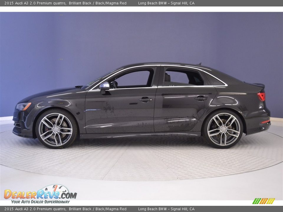 2015 Audi A3 2.0 Premium quattro Brilliant Black / Black/Magma Red Photo #4