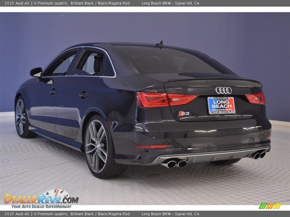 2015 Audi A3 2.0 Premium quattro Brilliant Black / Black/Magma Red Photo #5