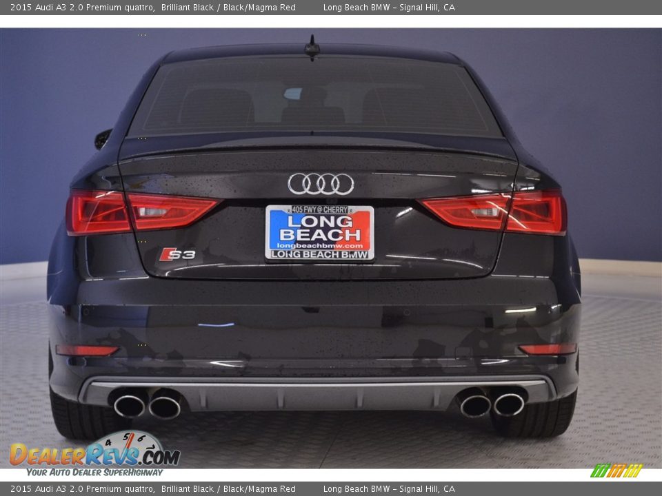 2015 Audi A3 2.0 Premium quattro Brilliant Black / Black/Magma Red Photo #6