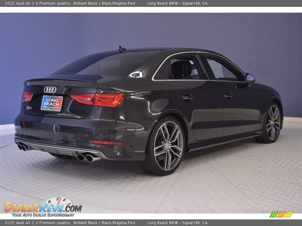 2015 Audi A3 2.0 Premium quattro Brilliant Black / Black/Magma Red Photo #7