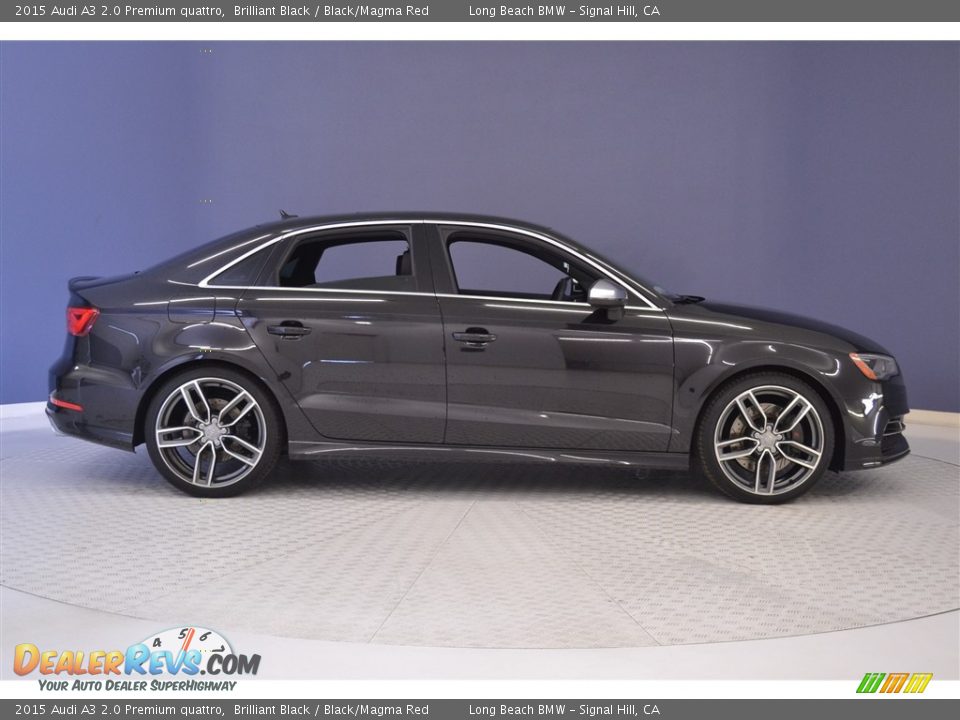2015 Audi A3 2.0 Premium quattro Brilliant Black / Black/Magma Red Photo #8
