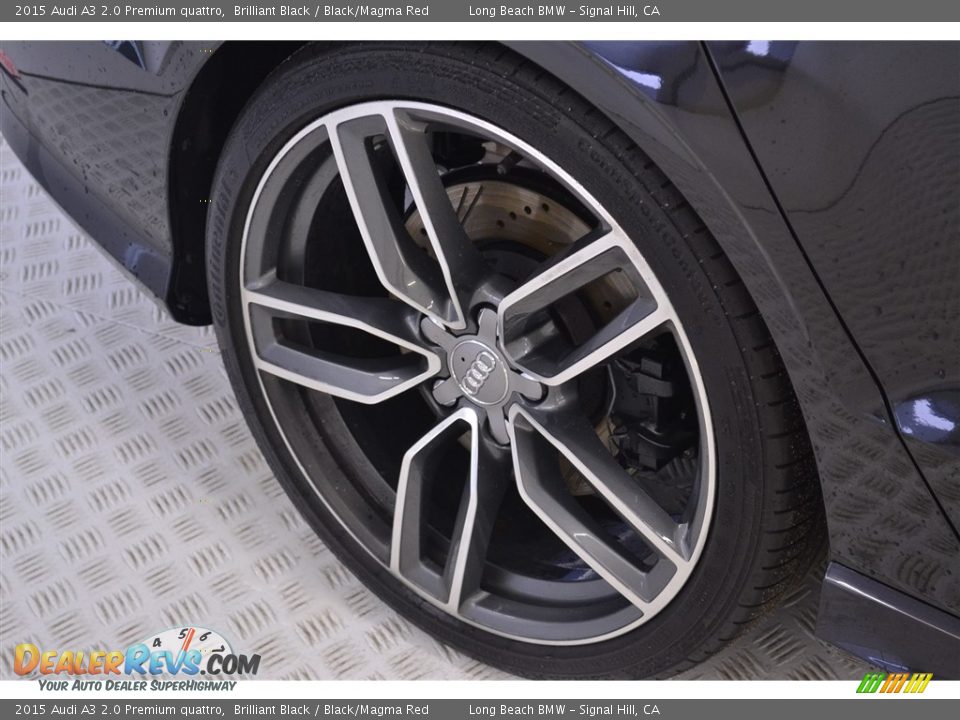 2015 Audi A3 2.0 Premium quattro Brilliant Black / Black/Magma Red Photo #9