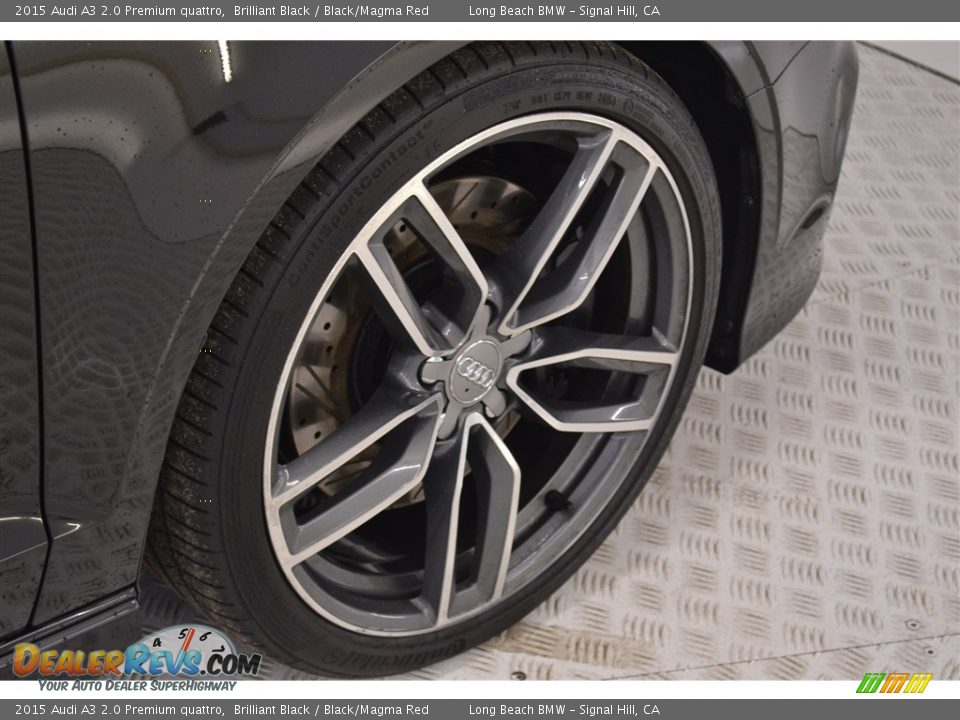 2015 Audi A3 2.0 Premium quattro Brilliant Black / Black/Magma Red Photo #10