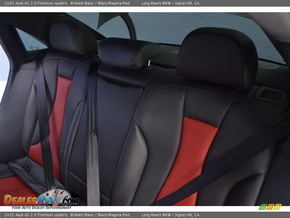 2015 Audi A3 2.0 Premium quattro Brilliant Black / Black/Magma Red Photo #13