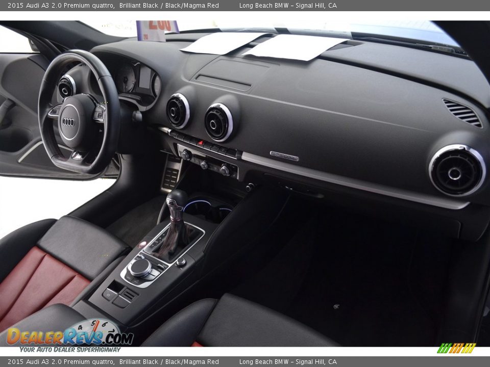2015 Audi A3 2.0 Premium quattro Brilliant Black / Black/Magma Red Photo #15