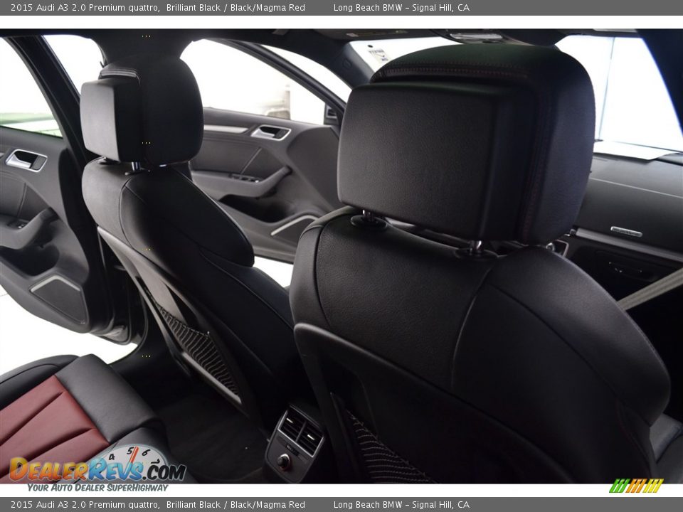 2015 Audi A3 2.0 Premium quattro Brilliant Black / Black/Magma Red Photo #18