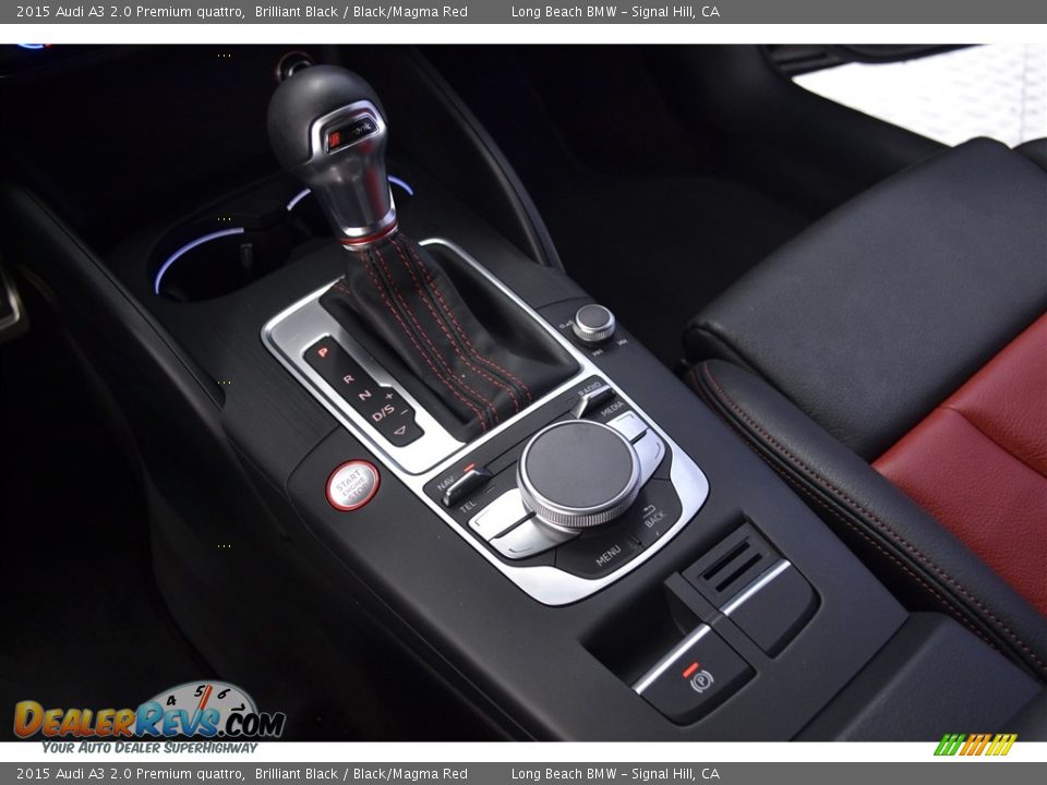 2015 Audi A3 2.0 Premium quattro Brilliant Black / Black/Magma Red Photo #22