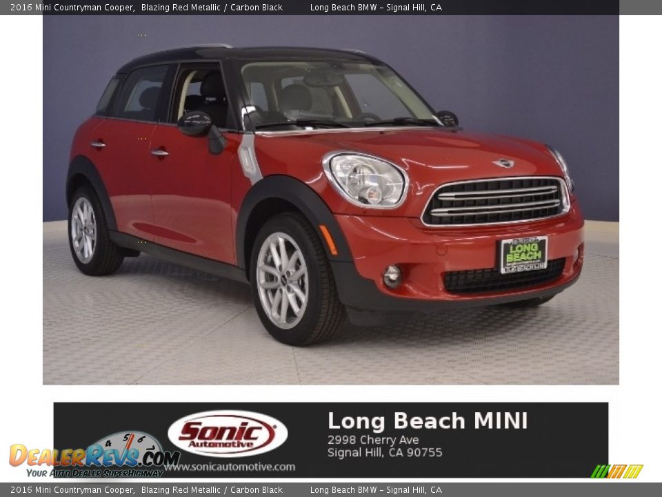 2016 Mini Countryman Cooper Blazing Red Metallic / Carbon Black Photo #1
