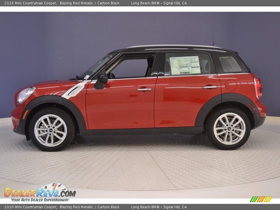 2016 Mini Countryman Cooper Blazing Red Metallic / Carbon Black Photo #3