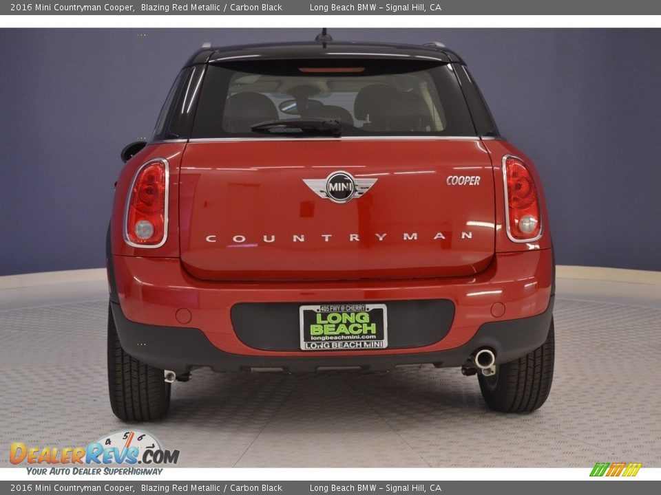 2016 Mini Countryman Cooper Blazing Red Metallic / Carbon Black Photo #5