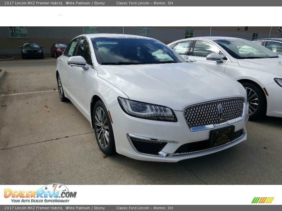 2017 Lincoln MKZ Premier Hybrid White Platinum / Ebony Photo #2