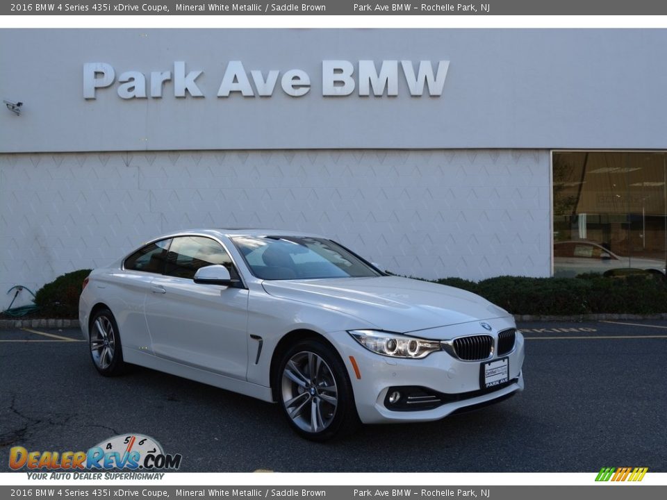 2016 BMW 4 Series 435i xDrive Coupe Mineral White Metallic / Saddle Brown Photo #1