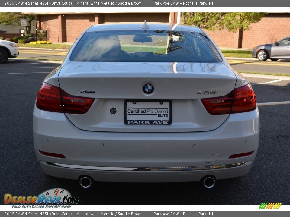2016 BMW 4 Series 435i xDrive Coupe Mineral White Metallic / Saddle Brown Photo #4