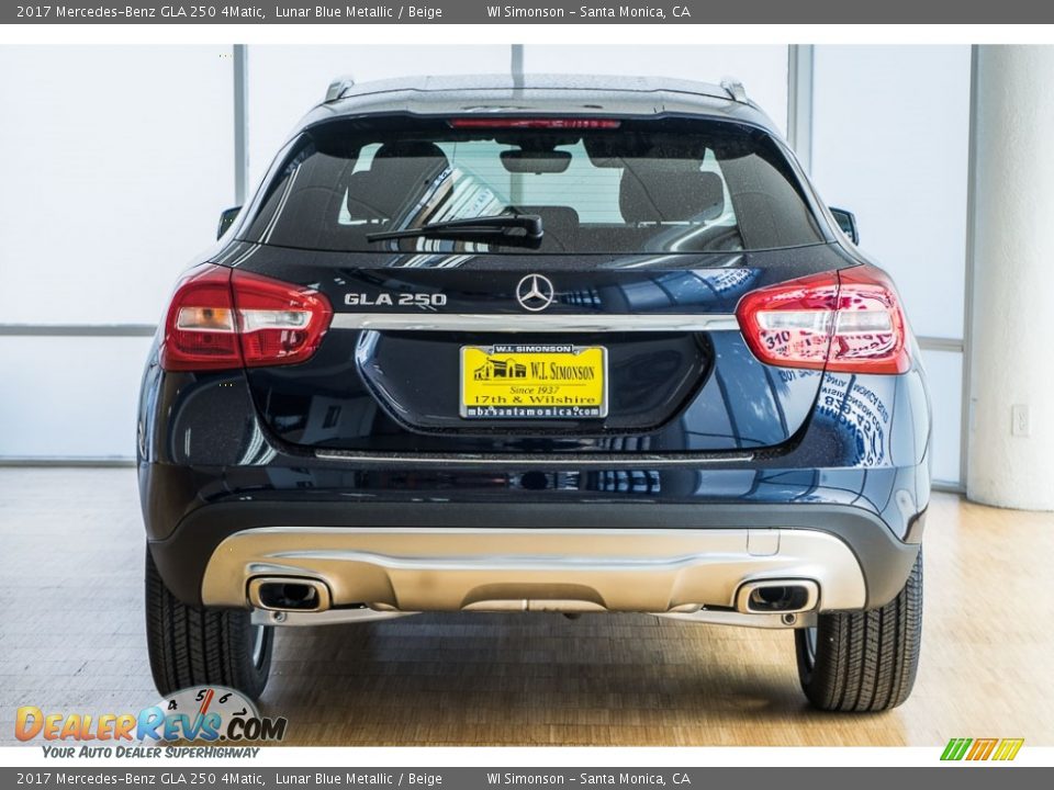 2017 Mercedes-Benz GLA 250 4Matic Lunar Blue Metallic / Beige Photo #4