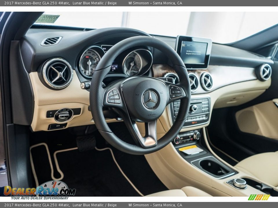 2017 Mercedes-Benz GLA 250 4Matic Lunar Blue Metallic / Beige Photo #5