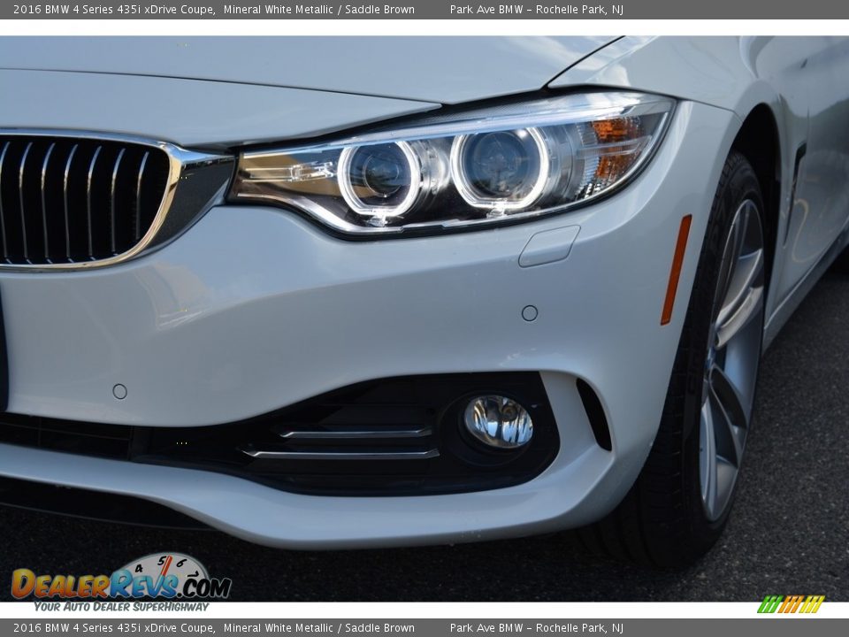 2016 BMW 4 Series 435i xDrive Coupe Mineral White Metallic / Saddle Brown Photo #31