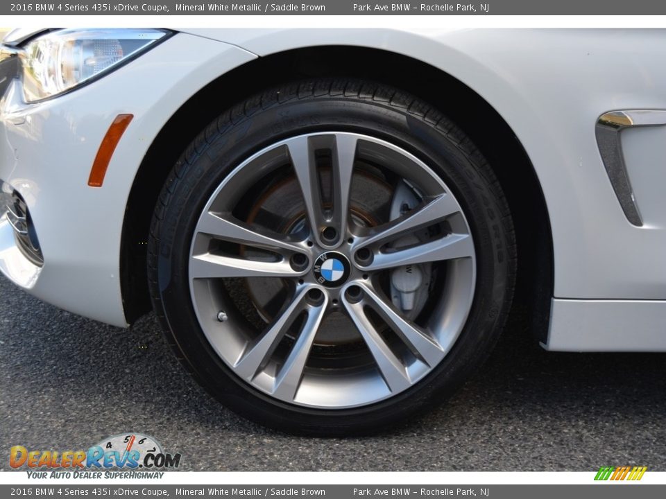 2016 BMW 4 Series 435i xDrive Coupe Mineral White Metallic / Saddle Brown Photo #32