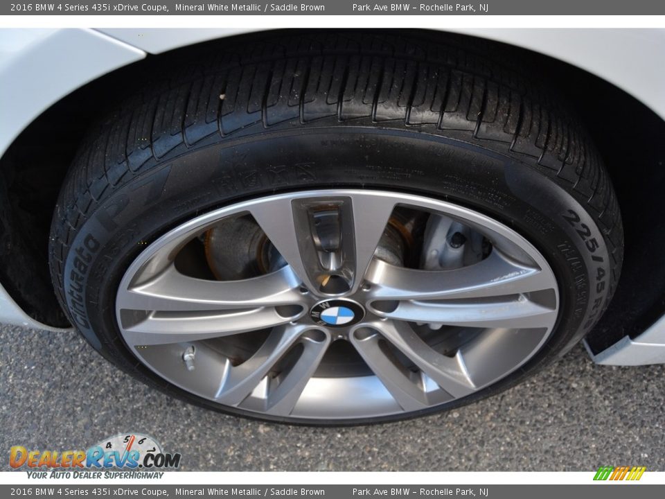 2016 BMW 4 Series 435i xDrive Coupe Mineral White Metallic / Saddle Brown Photo #33