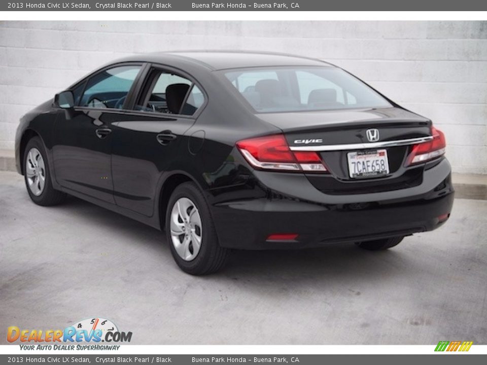 2013 Honda Civic LX Sedan Crystal Black Pearl / Black Photo #2