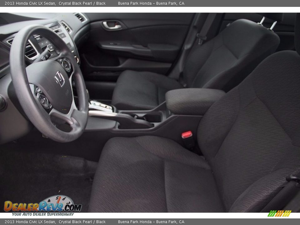 2013 Honda Civic LX Sedan Crystal Black Pearl / Black Photo #3