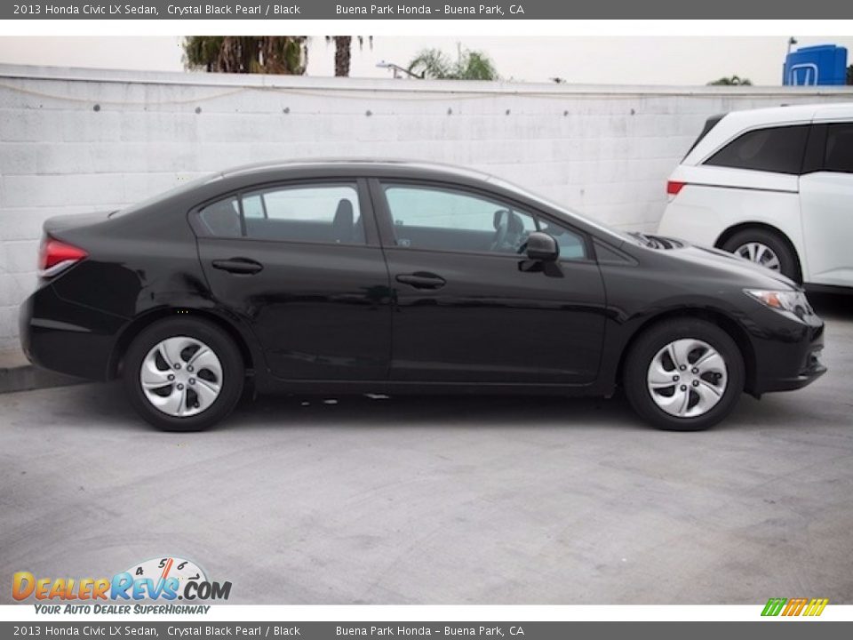 2013 Honda Civic LX Sedan Crystal Black Pearl / Black Photo #8