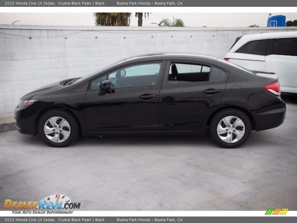 2013 Honda Civic LX Sedan Crystal Black Pearl / Black Photo #10