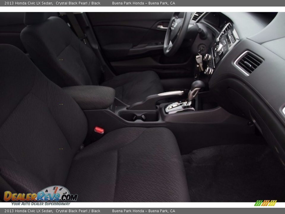 2013 Honda Civic LX Sedan Crystal Black Pearl / Black Photo #16