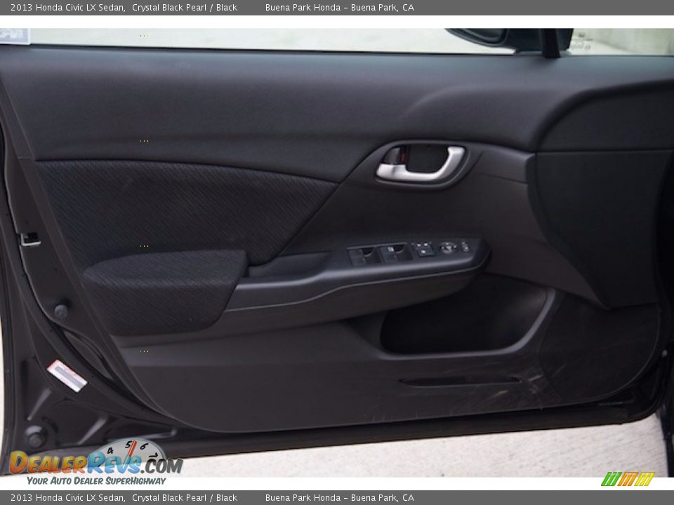 2013 Honda Civic LX Sedan Crystal Black Pearl / Black Photo #20