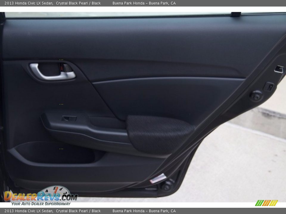 2013 Honda Civic LX Sedan Crystal Black Pearl / Black Photo #22